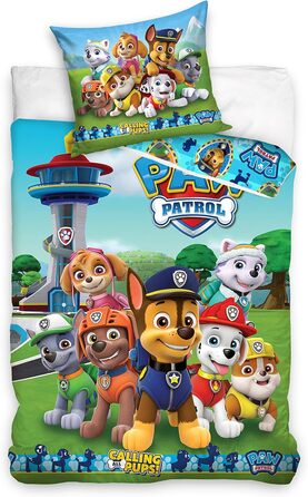 Постільна білизна Paw Patrol підковдра 135x200 80x80 бавовна - дитяча постільна білизна для дівчаток та хлопчиків - 2 шт. и - 1 на