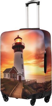 Чохол еластичний для валізи Sunset Prints з прихованою блискавкою, універсальний захист для подорожей та ділових поїздок, чорний, розмір M (для валіз 22-24 дюйми)