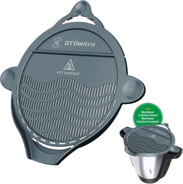 Ситечко OTOmitra Spout для змішування чаші Monsieur Cuisine Connect і Smart, насадка-ситечко для кухонного комбайна MCC Lidl, допоміжний засіб для наливання для MCS, ситечко для пасти BPA Frei, кухонне ситечко, ситечко для зливу овочів (сірий)Ситечко для 