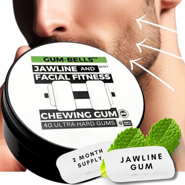 Жувальна гумка з гантелями Xylitol, жувальна гумка для фітнесу Hard Jaw & Face Xylitol, покращує, визначає та зміцнює вашу щелепу, обличчя, рот і jawrz Chios Style, тренер тренувань, GUM 4, чоловіки та чоловіки