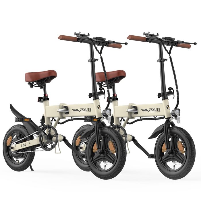 Комплект акумуляторів ESKUTE F200 для чоловічого електровелосипеда, 14-дюймовий складний електровелосипед, акумулятор 36 В 7,8 Аг, великий запас ходу до 50 км, міні-складний велосипед, легкий електровелосипед для міських поїздок, синьо-зелений x 2