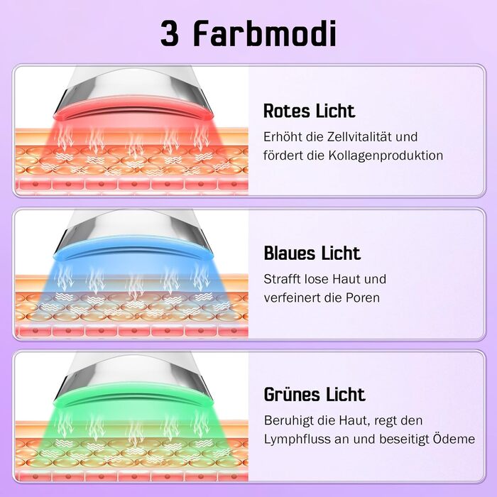 Масажер для обличчя для обличчя пристрій для масажу зморшок Пристрій для підтяжки обличчя EMS Face Massager - проти зморшок з 3 світлодіодними режимами Масаж обличчя - 45 Тепловий масажер для підтяжки шкіри для жінок Чоловіки