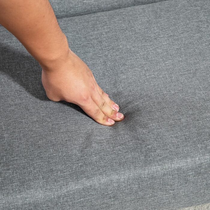 Місний диван HOMCOM, 154,5 см з підлокітниками, спинка, невеликий м&39який диван з лляним виглядом, дерев&39яні ніжки, м&39який диван-гостина для вітальні, спальні, темно-сірий 154,5Ш x 69,5Г x 73В см, 3-