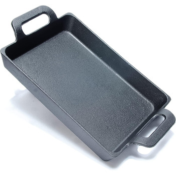Чавунна сковорода Bestargot Camping, Hobo Cooker Кемпінгова плита Сковорода-гриль Чавунна сковорода, прямокутна чавунна сковорода