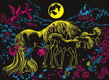 Пазл Ravensburger 13670 Єдиноріг у місячному світлі 100 елементів XXL для дітей від 6 років - світиться в темряві, дитячий пазл