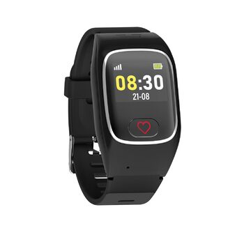 Годинник James B8 для екстрених випадків та безпеки для людей похилого віку GPS, виявлення падіння, кнопка SOS, монітор серцевого ритму, функції для здоров&39я, сімейний додаток, гучний будильник чорний/білий вкл. SIM-картку та 2 місяці безкоштовного тари