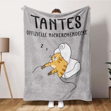 Подарунок для тітки, Персоналізована ковдра, подарунок на день народження тітки, Пухнаста флісова ковдра для моєї тітки, М&39яка флісова обідня ковдра 157 * 132 см (сіра)