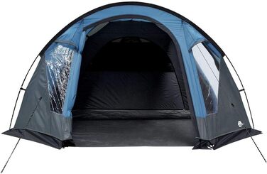 Ваш намет GEAR Tivano 5-місний купольний намет Вітальня Бічний вхід Вікно Висота 5000 мм УФ 50 Захист Синій сірий
