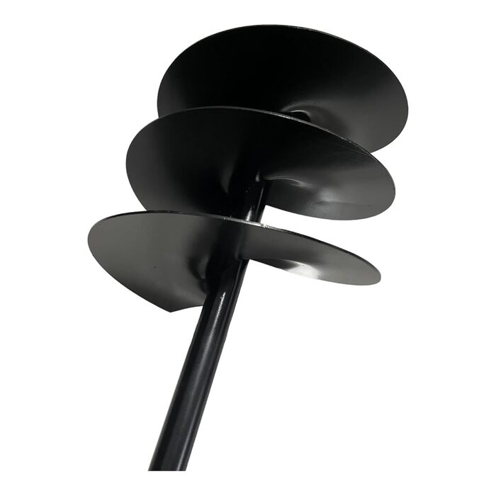 Сталевий ручний бурильник F & R для створення отворів у ґрунті, з гумовими ручками. Бур для земляних робіт у саду, будівництві та ландшафтному дизайні. Лопатовий бур, бур для стовпів, садовий бур, Ø 140 мм.