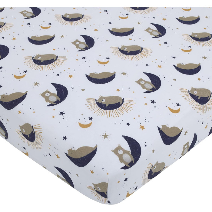 Комплект постільної білизни для дитячого ліжечка NoJo Goodnight Sleep Tight, коала, лінивець, ведмідь, зірка і місяць, 4 предмета,