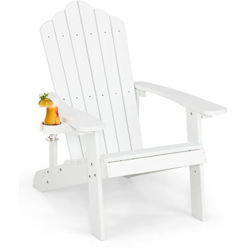 Садове крісло GOPLUS Adirondack (біле)