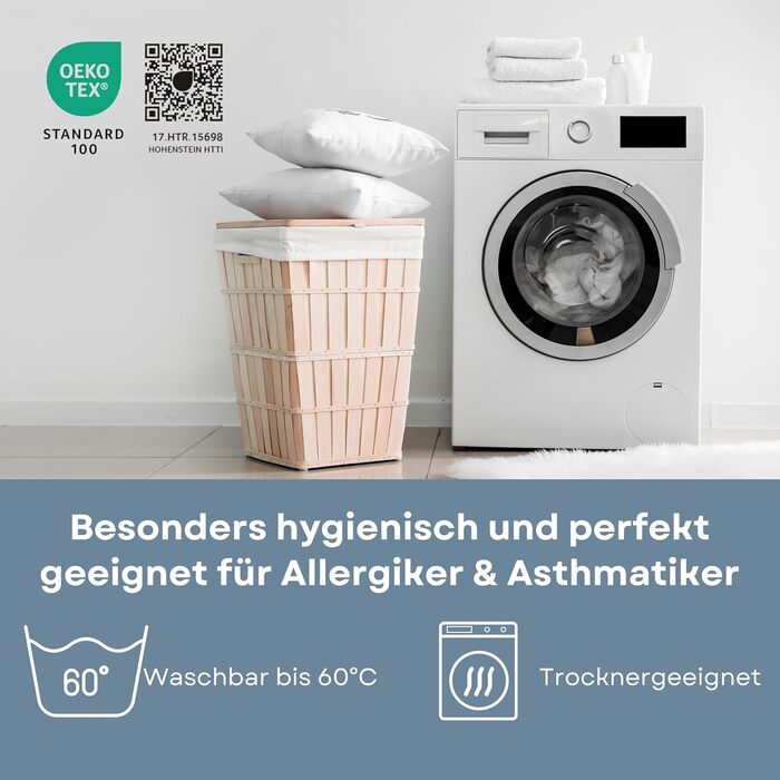 Подушка 40x80 - Високоякісний пуховий альтернативний наповнювач, пухнаста та добре наповнена подушка із застібкою-блискавкою, підходить для алергіків, високоякісна мікрофібра, Oeko-Tex та прання при 60C, 40x80 см, 1.0