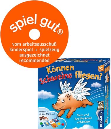 Чи вміють свині літати Відкрийте для себе тварин та їхні характеристики, дитяча гра від 5 років для 2-4 гравців, весела сімейна гра, 697952