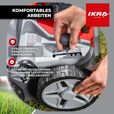 В-1 Аератор-Вертикуттер-Скарифікатор 36В IB-SR 36, мішок для збору трави 45л, ширина захвату 36см, без акумулятора та зарядного пристрою, сумісний з Bosch, 3-