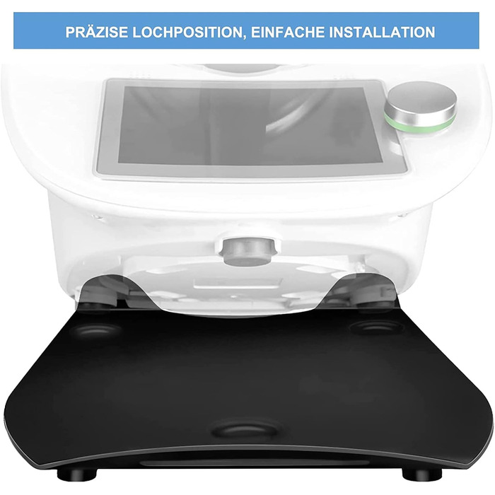 Розсувна дошка bonna для Thermomix TM6, TM5, розсувна дошка Thermomix з преміальним композитним металом - (чорний)