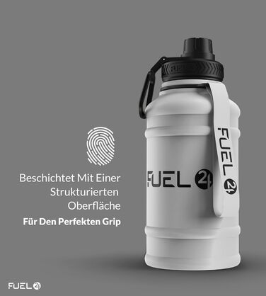 Надзвичайно міцна пляшка для води з нержавіючої сталі 1,3 л та 2,2 л - Герметична пляшка для води без бісфенолу А - Міцна металева питна пляшка для спортзалу, спортивний глечик для води для дорослих 1300 мл сірого кольору