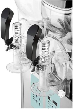 Машина для виробництва м'якого морозива Royal Catering Slush Ice Maker RCSL 2/6ICE (2 x 6 л, 450 Вт, 20-10 C, сучасний дисплей керування, без BPA, 6 функцій, LED-дисплей керування)