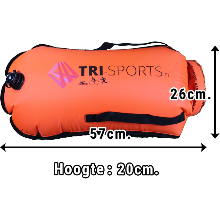 Плавальний буй Tri-Sports для плавання у відкритій воді, помаранчевий