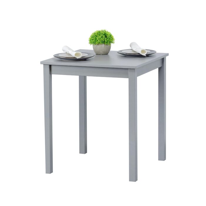 Скандинавський дерев&39яний стіл 68 x 68 см, обідній стіл, кухонний стіл, письмовий стіл, обідній стіл, стіл для домашнього офісу, стіл для дитячої кімнати, обідні столи, стіл для вітальні, стіл для навчання, маленький, сірий, 68 x 68 x 75 см