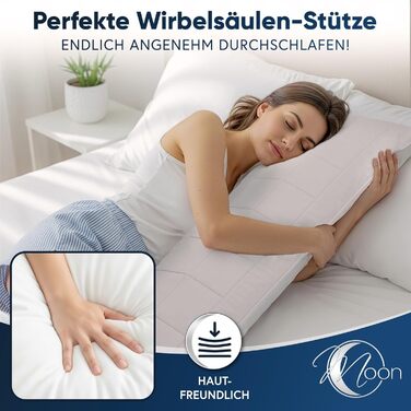 Класична подушка для сну Moon Single Side 40x200 см 100 поліестер (564380) 40x200 см Білий 1