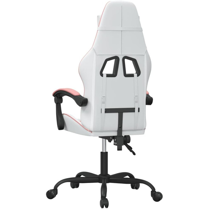 Геймерське крісло, офісне крісло, білий та рожевий, штучна шкіра