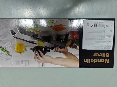Овочерізка Masthome Mandolin, кухонний різак для нарізання 10 в 1 з лезами з нержавіючої сталі, багатофункціональний овочевий слай