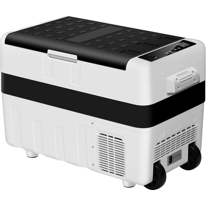 Компресорний холодильний ящик автомобільний 40 л, електричний кемпінговий холодильник 12В 230В з морозильною камерою, двозонний хо