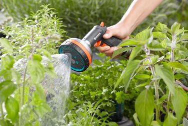 Мультирозпилювач Gardena Premium садовий розпилювач для поливу та очищення, 5 режимів розпилення, фільтр для очищення води, фіксація режиму, міцний корпус, захист від замерзання (18317-20) Premium Single