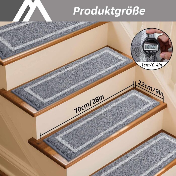 Килимки для сходів 15 шт 70 x 22 см COSY HOMEER