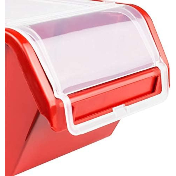 Коробка з кришкою настінна полиця 80 x 80 см, коробки, що штабелюються, контейнери для зберігання, відкриті коробки для зберігання, система зберігання, червоний/чорний