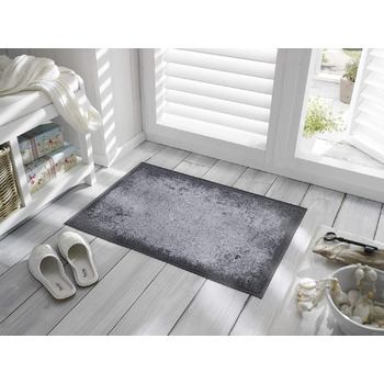 Килимок для дверей, що можна прати та сушити, відтінки сірого 50x75 см, для використання всередині та зовні приміщень, можна прати 50 x 75 см (прямокутний)