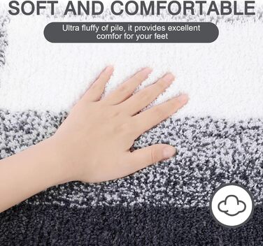 М&39які великі килимки для ванної 80 x 120 см, килимок для ванної, нековзний, водопоглинаючий килимок для душу та ванни, можна прати в пральній машині, темно-сірий 80 x 120 см