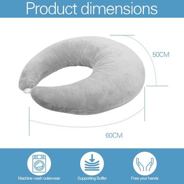 Ергономічна подушка LOMUG Crealis, подушка для читання на колінах, в&39язана гачком подушка-підтримка, ергономічна ігрова подушка для рук, легка, портативна, знімає напругу (сіра)