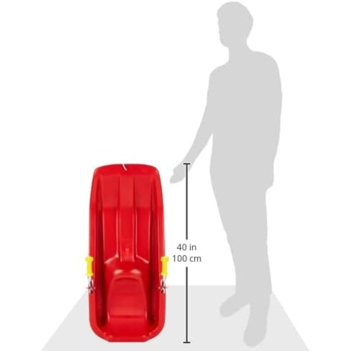 Санки rolly toys Jetstar, пластикові, червоні