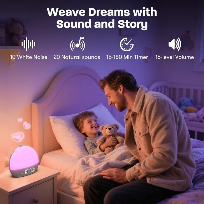 Будильник з денним світлом, ніжне пробудження для тих, хто міцно спить, будильник зі світлом сходу сонця з 30 природними звуками та таймером сну (15/30/60/180 хвилин), будильник для спальні з 7 мелодіями пробудження, подарунки для жінок, чоловіків та підл