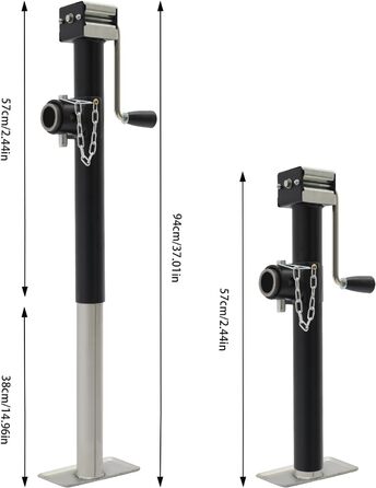 Опори для причепа, 2.27T Підйомник для паркування Підйомник для причепа 57 см-94 см Регулюється по висоті для автомобіля, вантажівки, причепа, кемпера та транспортера