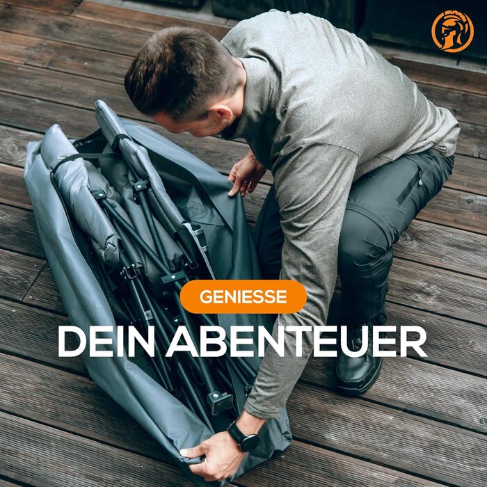 Розкладне похідне ліжко зі зручним бавовняним наповнювачем інтегрована подушка та матрац Гостьове ліжко Туристичне ліжко Пляжний шезлонг Садовий шезлонг Дорожнє ліжко Розкладне ліжко для дорослих Розкладне ліжко 190 x 67 см Кам&39яно-сірий