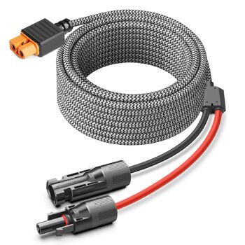 Сонячний зарядний кабель KFD, сонячний штекер до сонячного кабелю XT60i для портативної електростанції EF ECOFLOW DELTA 2 Max DELTA 3 Plus RIVER 2 MAX Anker SOLIX C300 DJI Power 1000 16AWG подовжувач, зарядний кабель