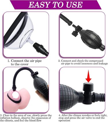 Еротична секс-іграшка BDSMLOVE Vagina Pump для жінок, Pump Clitoris Vacuum Pump Nipple Sosking Sople з 5 сильними присосками, Набір секс-іграшок для пари (15)