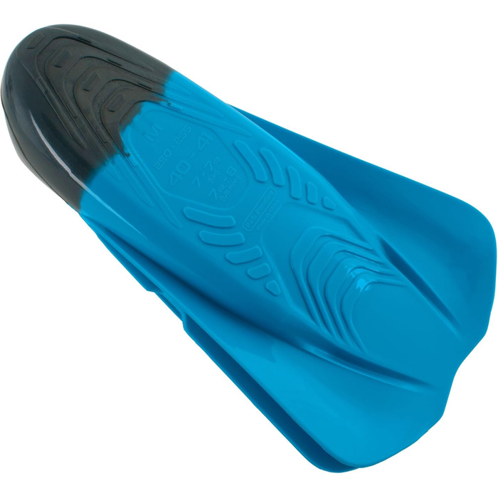 Ласти SEAC Unisex-Adult Shuttle Flex короткі, виготовлені з 100 силікону, розмір 43/44, світло-блакитні