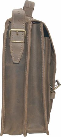 Портфель Freiherr von Maltzahn, сумка для ноутбука HERTZ з коричневої органічної шкіри, зроблено в Німеччині, включаючи догляд за