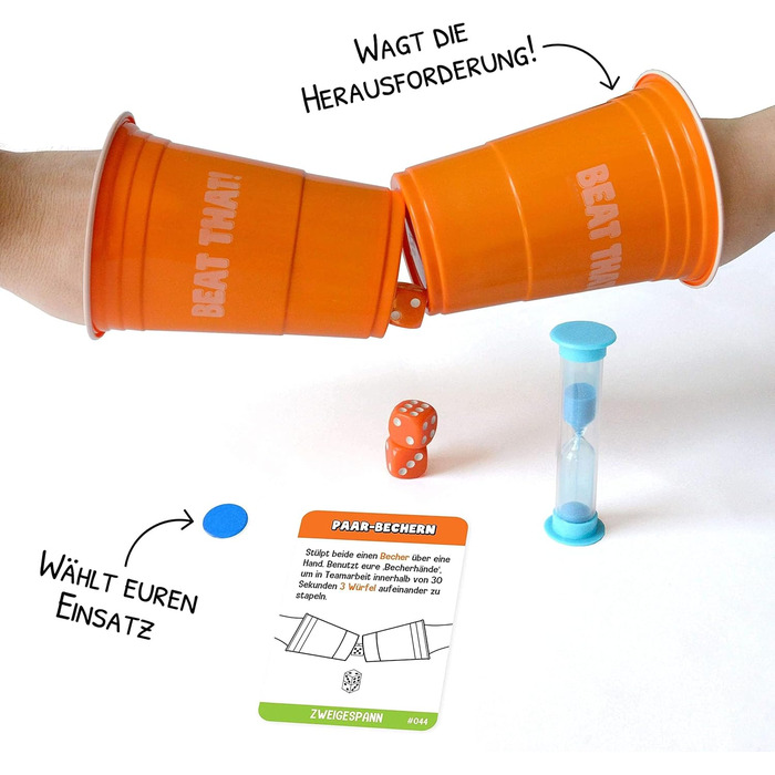 ІГРИ НА РИНВАХ Beat That Настільна гра, Ігри для вечірок для дорослих, Шалена гра шалених випробувань, Ігри для вечірок, Сімейні ігри - Основна гра для веселих подарунків