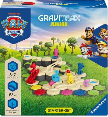 Стартовий набір Ravensburger GraviTrax Junior PAW Patrol (Щенячий патруль) 12020006 Магнітна кульова доріжка та конструктор для дітей від 3 років, подарунок для хлопчиків та дівчаток