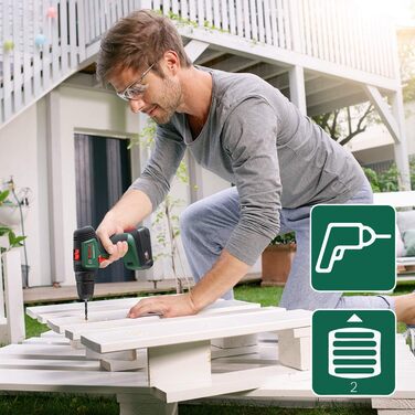 Акумуляторний дриль-шуруповерт Bosch UniversalDrill 18 В (1 акумулятор, система 18 В, у кейсі)