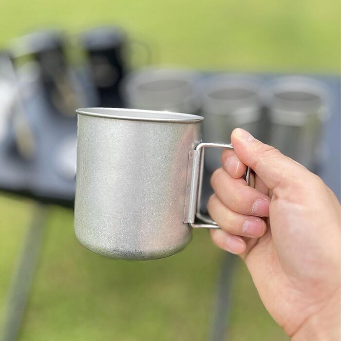 ПОРТАТИВНИЙ НАБІР КАВОВИХ/КЕМПІНГОВИХ ЧАШОК З НЕРЖАВІЮЧОЇ СТАЛІ ДЛЯ АКТИВНОГО ПРОЖИВАННЯ НА СВІЖОМУ ПОВІТРІ