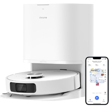 Робот-пилосос і робот-швабра з автоматичною станцією миття швабр, 7-міліметровим підйомом швабри, навігацією LDS, силою всмоктуван