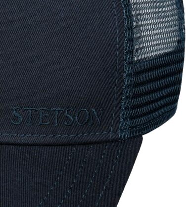 Бейсболка Stetson Classic Cotton Trucker, чоловіча/жіноча, сітчаста, бавовняна, весна-літо, темно-синя, один розмір