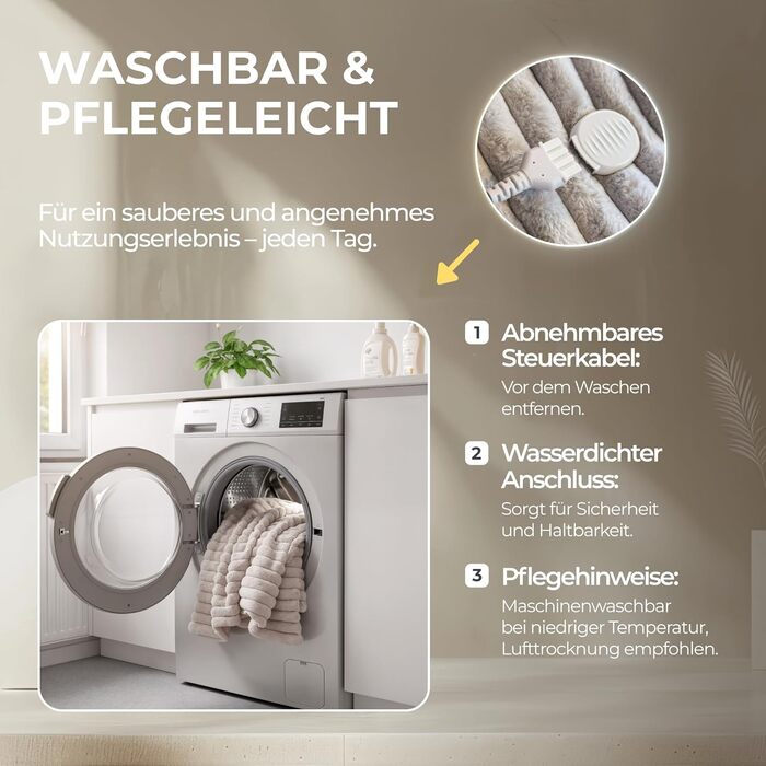 Інфрачервона ковдра BR Bringer з підігрівом - Електрична флісова ковдра з автоматичним вимкненням та захистом від перегріву - 6 налаштувань нагріву, таймер до 10 годин, кабель 2,45 м, можна прати в пральній машині, OEKO-TEX (200x180 см, Nordic Taupe) Nord