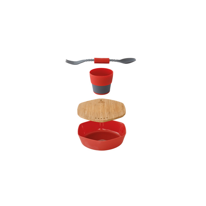 Набір туристичного посуду Robens Leaf Meal Kit Fire Red (690276)