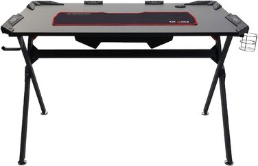 Письмовий стіл Mendler HWC-F11, комп&39ютерний стіл, молодіжний стіл, ігровий стіл, 120x75 см, чорний колір MVG